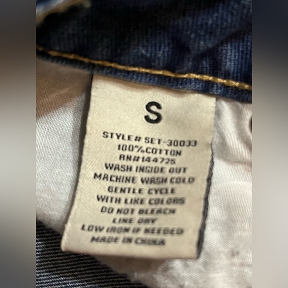 NWOT American Bazi  High Waist Denim Bleach Distressed Jeans SZ S - Picture 13 of 13